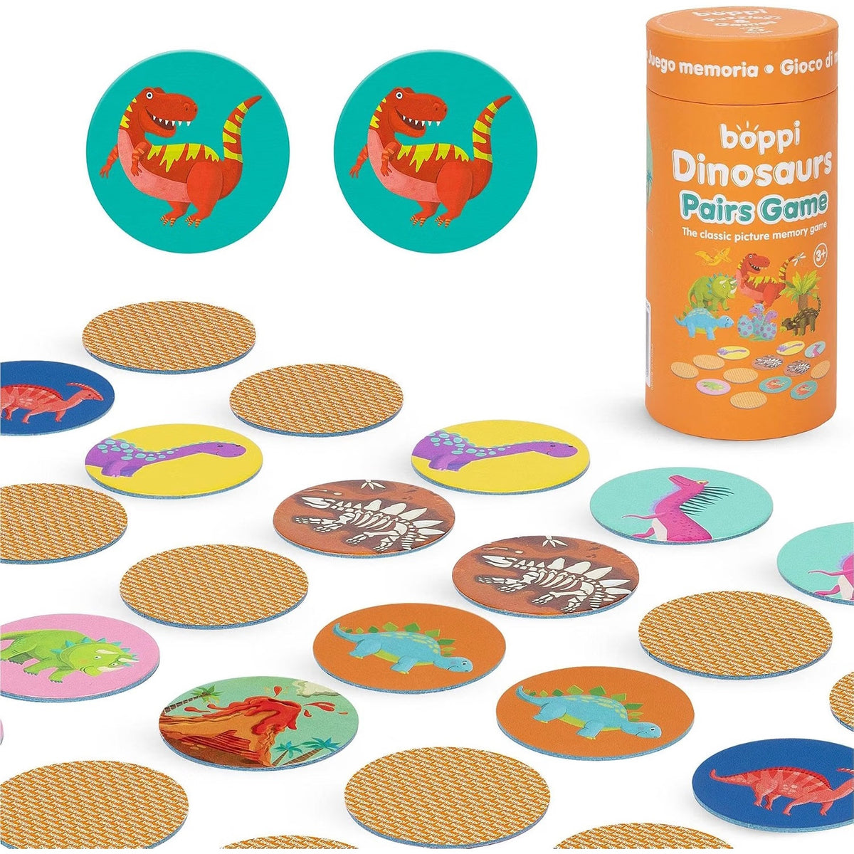 Boppi: Pairs Memory Game Dinosaurs [Board Game, 1+ Players] Board Game Boppi