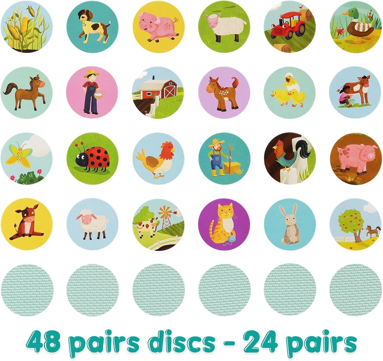 Boppi: Pairs Memory Game Farmyard Board Game Boppi