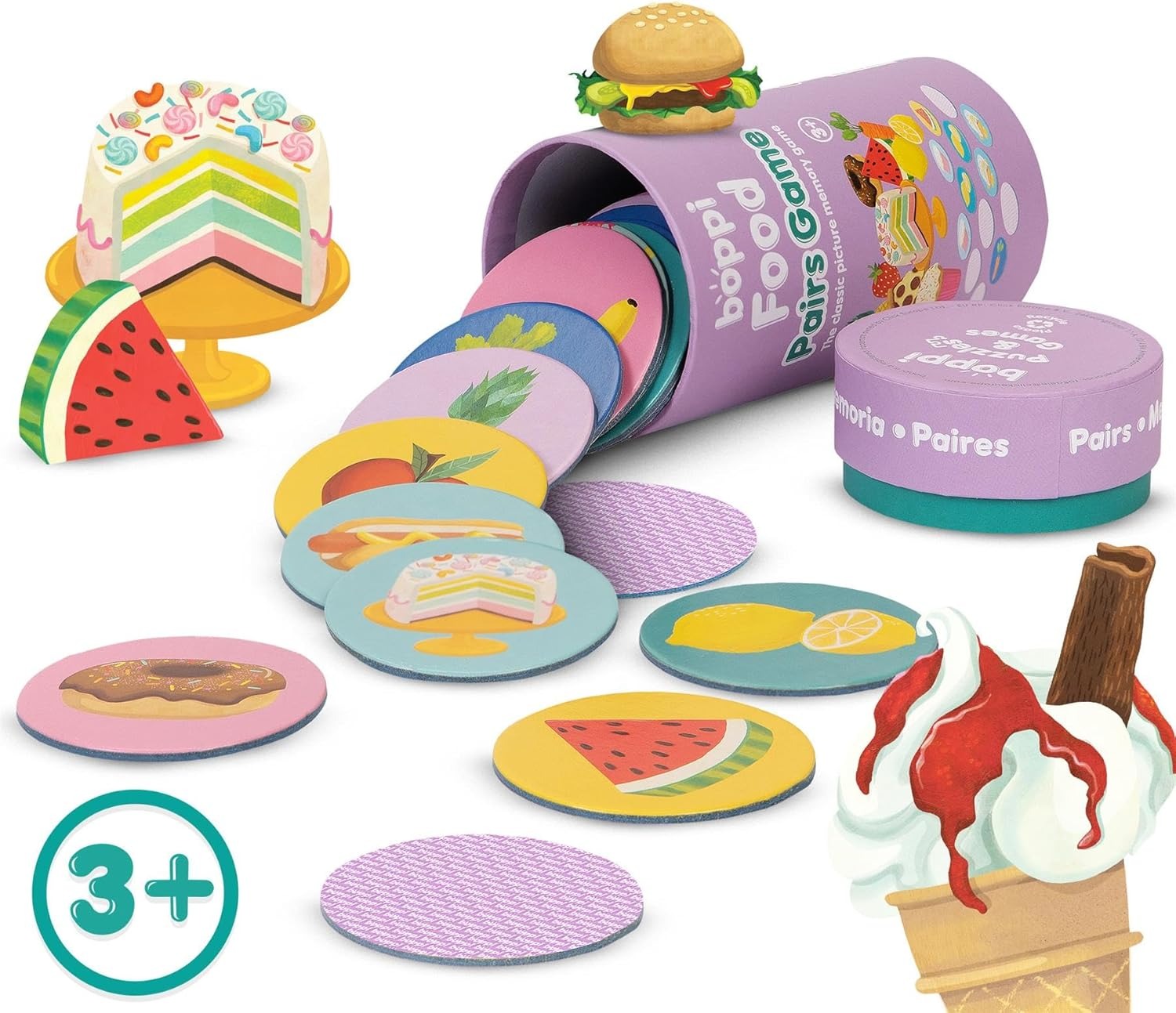 Boppi: Pairs Memory Game Food Toys & Games Boppi