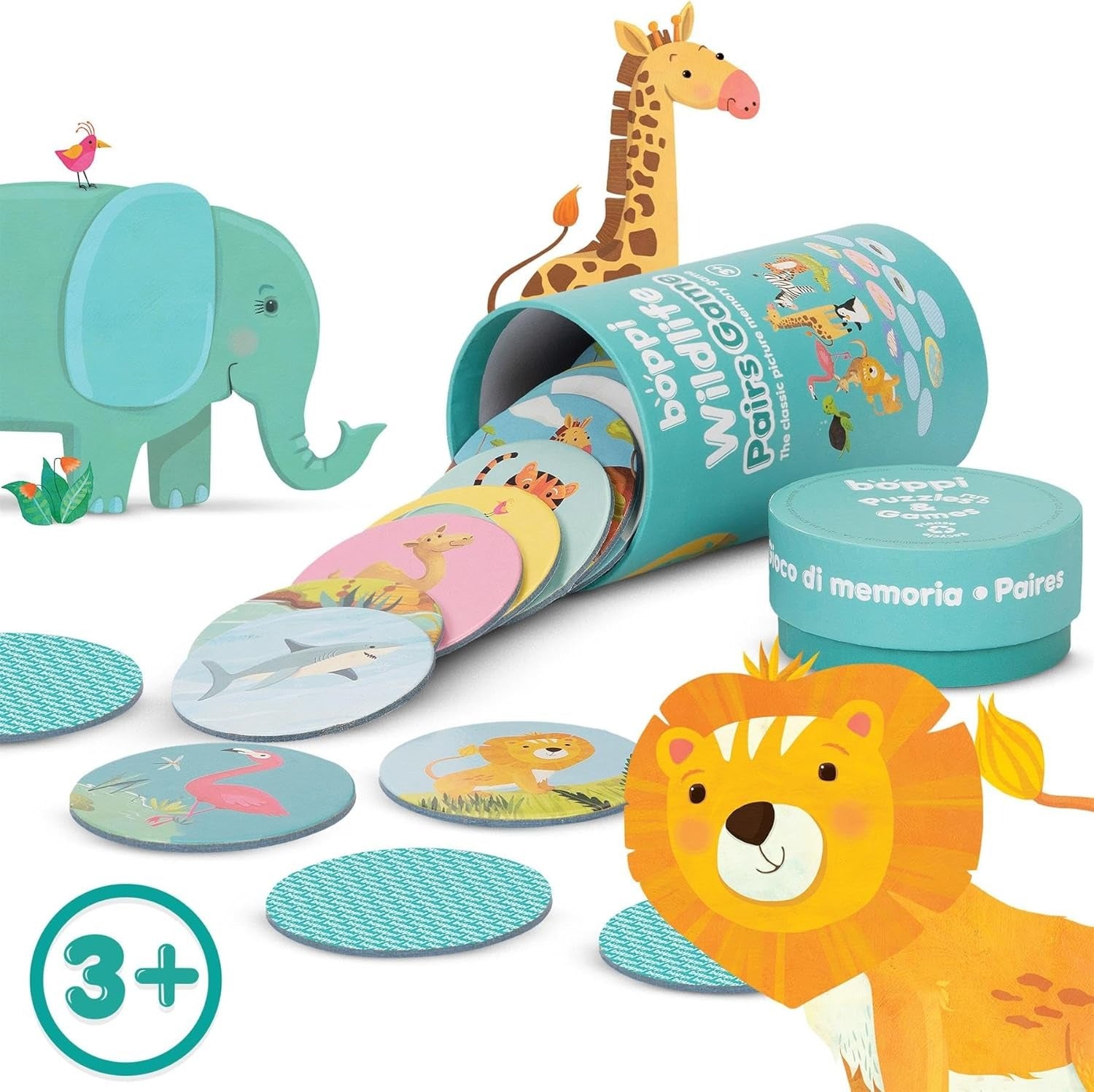 Boppi: Pairs Memory Game Wildlife Toys & Games Boppi