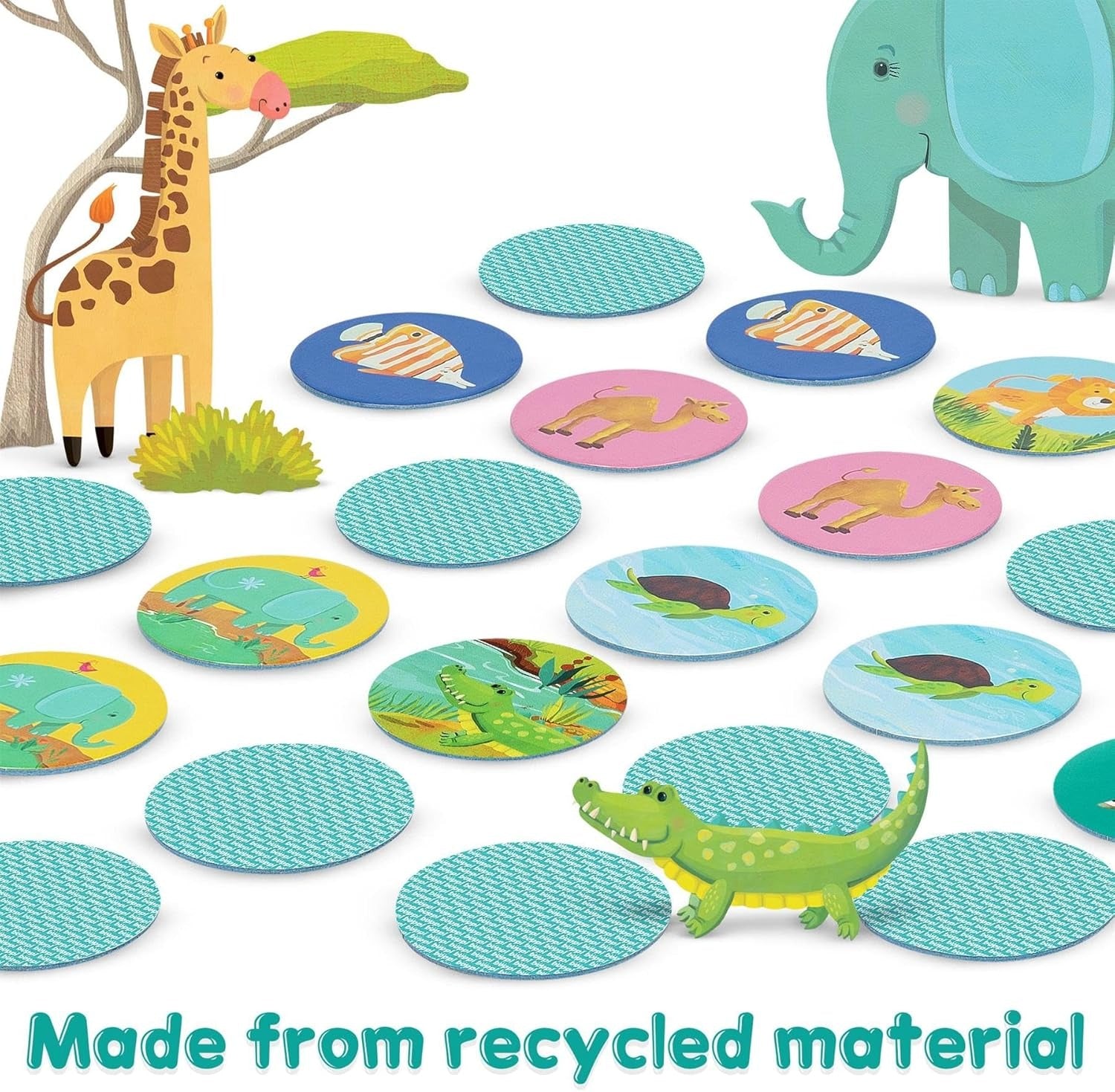 Boppi: Pairs Memory Game Wildlife Toys & Games Boppi