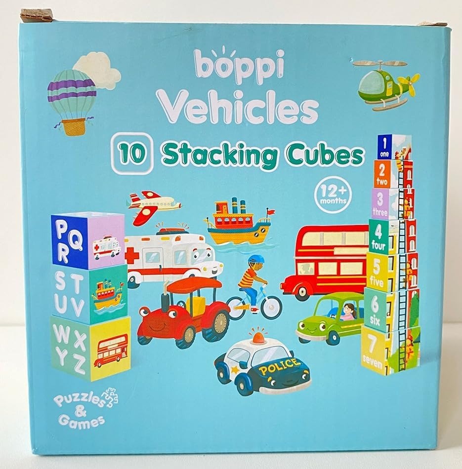 Boppi Stacking Cubes - Vehicles Toys & Games Boppi