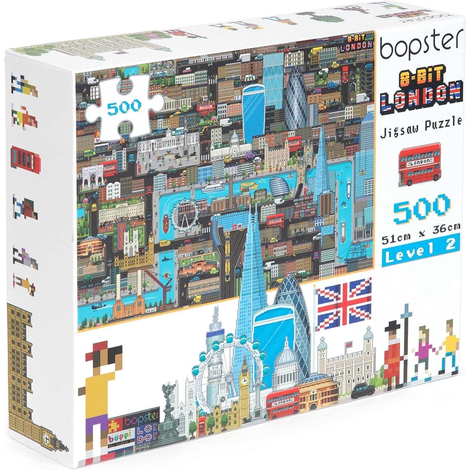 Bopster: 8-Bit London - 1000 Piece Puzzle Toys & Games Bopster
