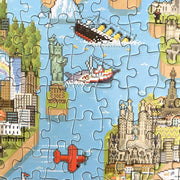 Bopster: 8-Bit World Map - 1000 Piece Puzzle Board Game Bopster