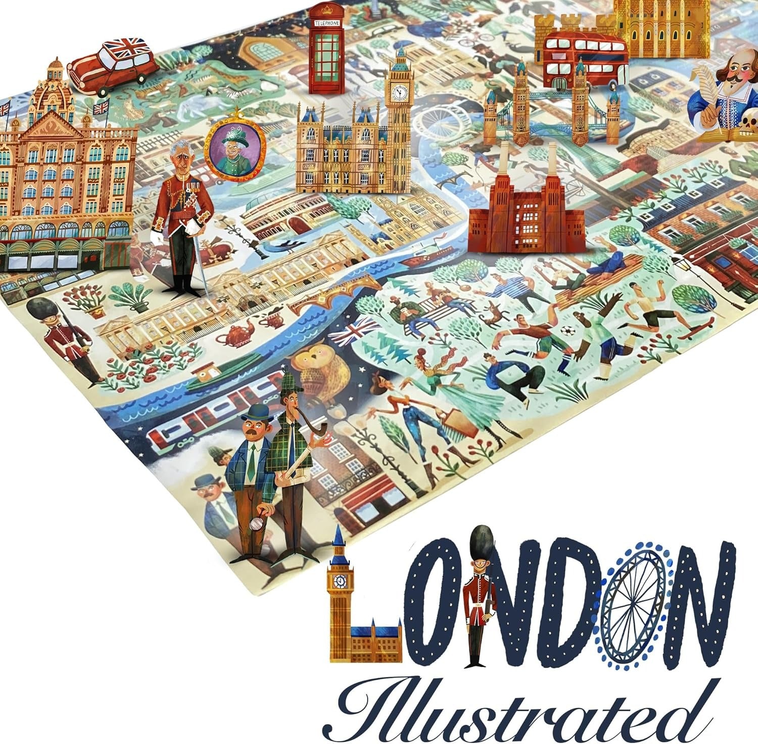 Bopster: Illustrated London Jigsaw Puzzle - 1000 Piece Toys & Games Bopster