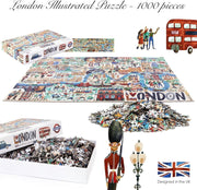 Bopster: Illustrated London Jigsaw Puzzle - 1000 Piece Toys & Games Bopster