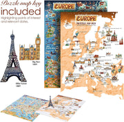 Bopster: Map of Europe - 1000 Piece Puzzle Toys & Games Bopster