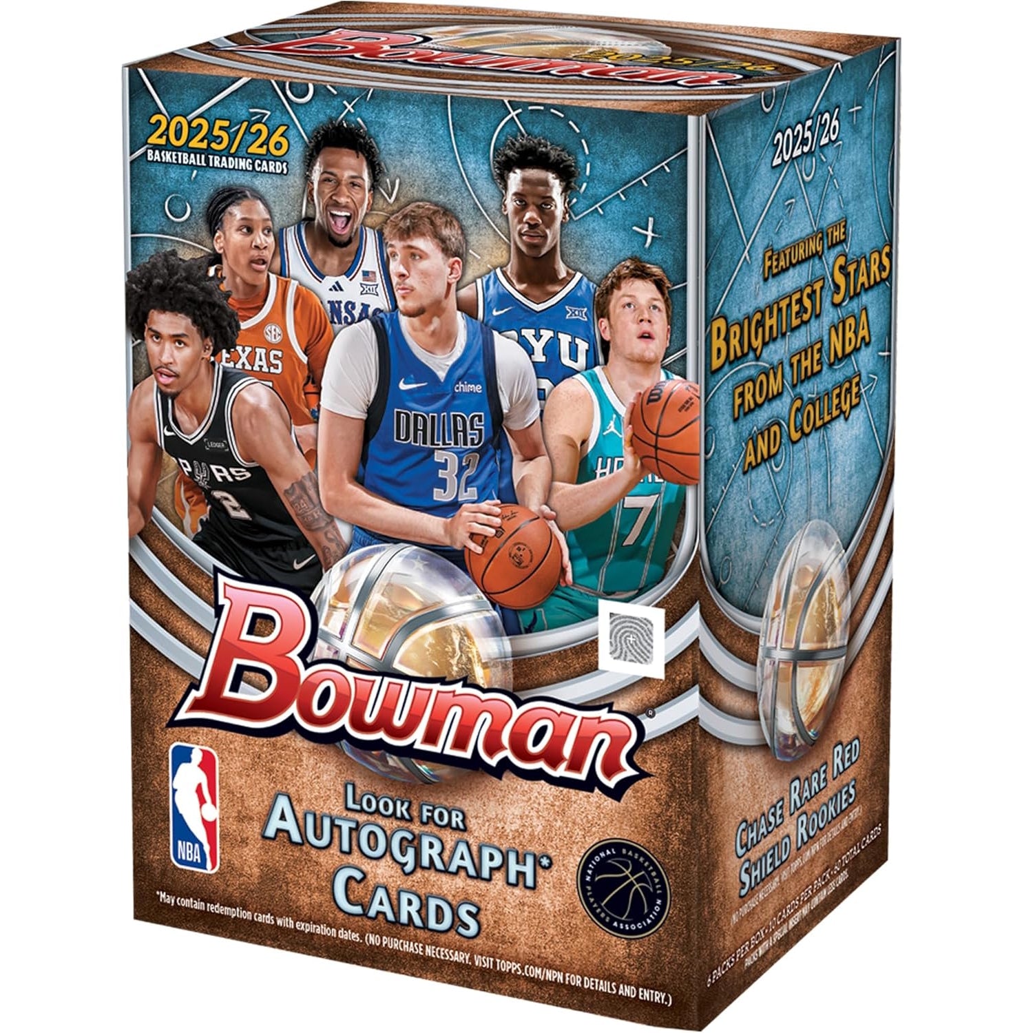 Topps: 2025-26 Bowman Basketball - Blaster Box (6 Packs) Sports Cards Topps