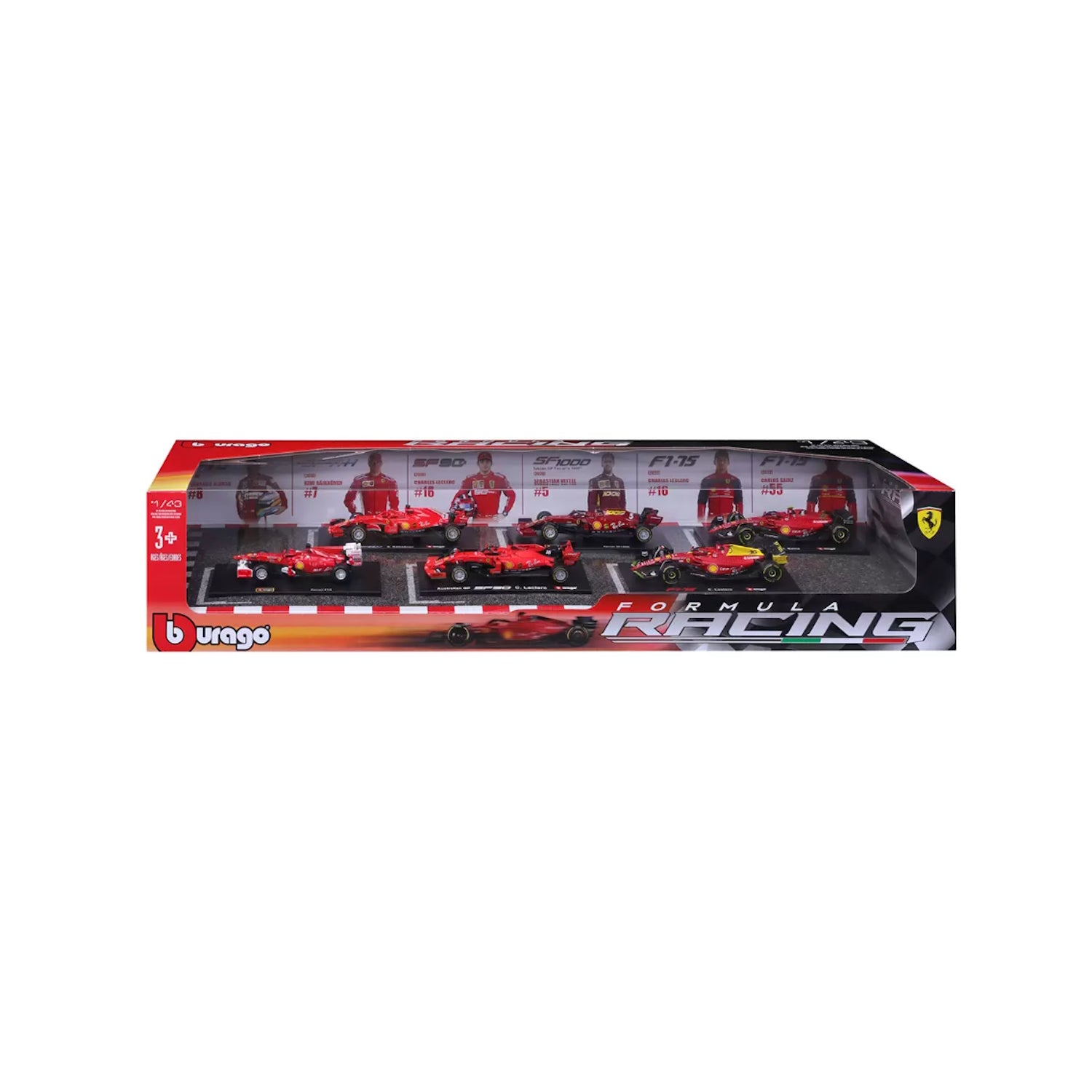 Bburago: Ferrari Racing Formula 1 - Exclusive 1:43 Die Cast 6 Pack Set Toys & Games Burago   
