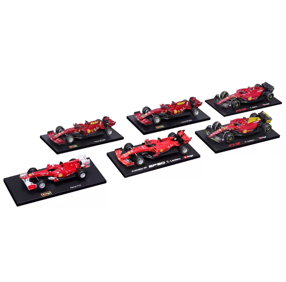 Bburago: Ferrari Racing Formula 1 - Exclusive 1:43 Die Cast 6 Pack Set Toys & Games Burago   