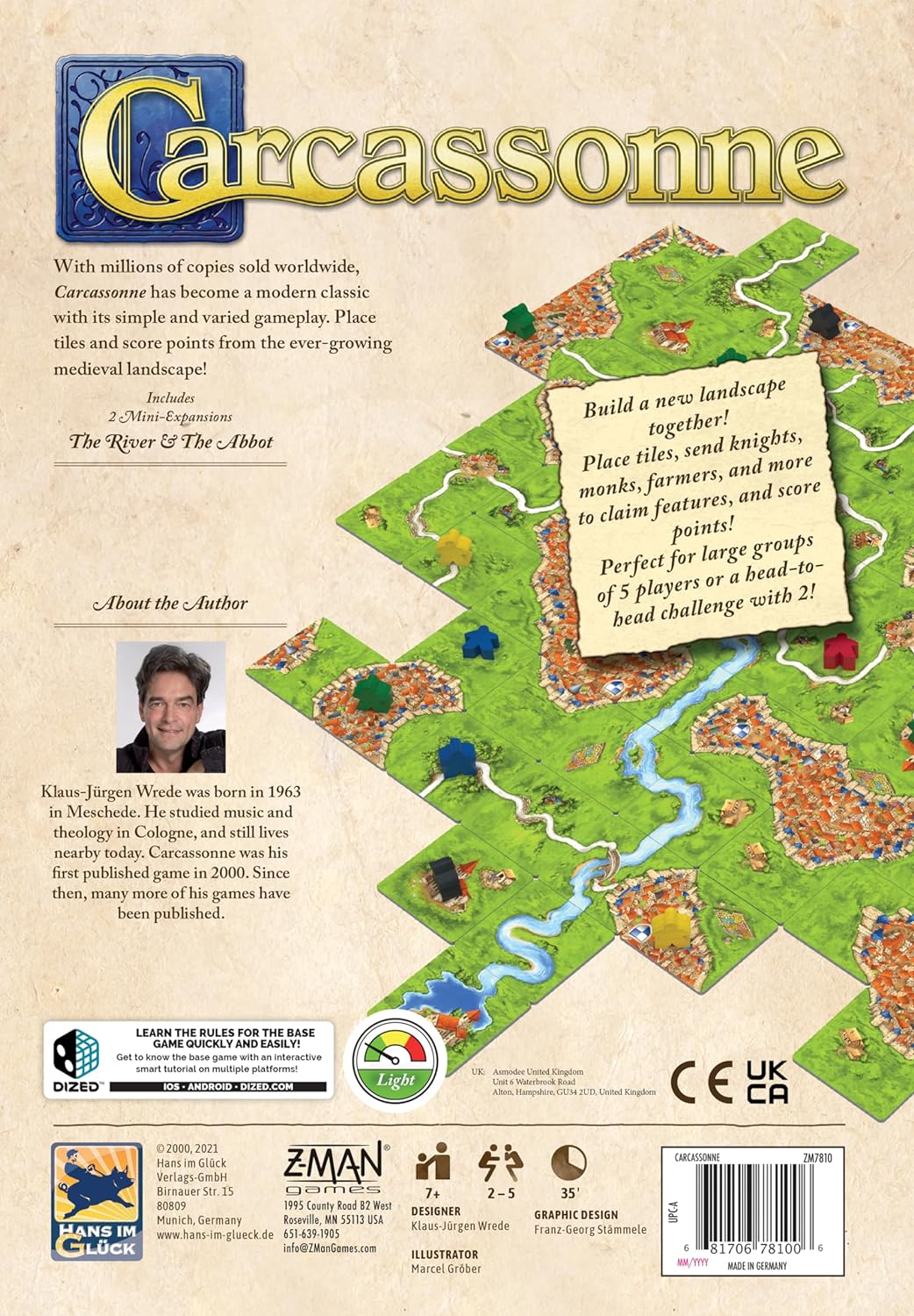 Carcassonne 2.0 New Edition [Board Game, 2-5 Players] Board Game Z-Man Games   