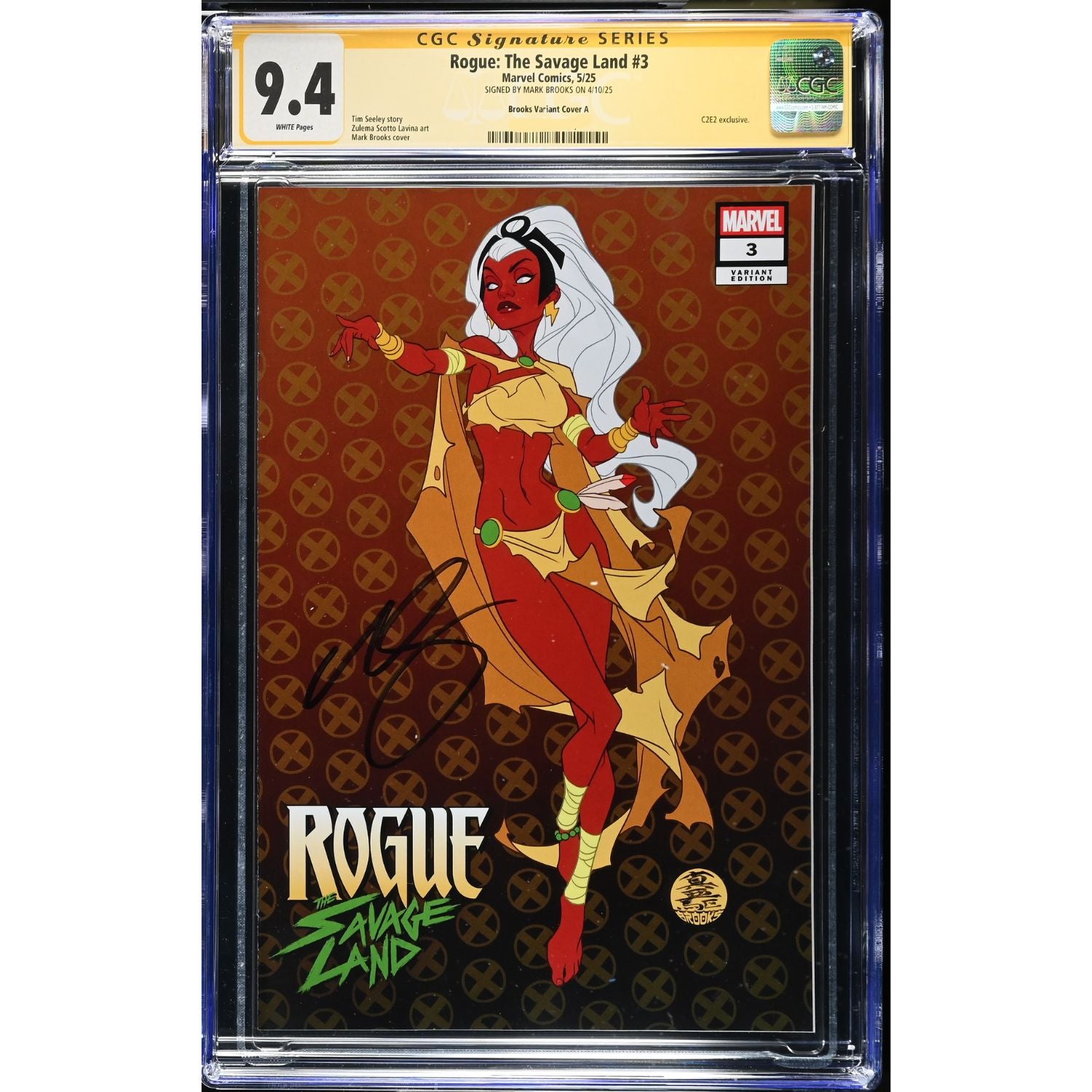 Rogue The Savage Land: #3 [Mark Brooks CGC 9.4 Signature Series C2E2 CVR A] 2025 Comics Marvel Comics