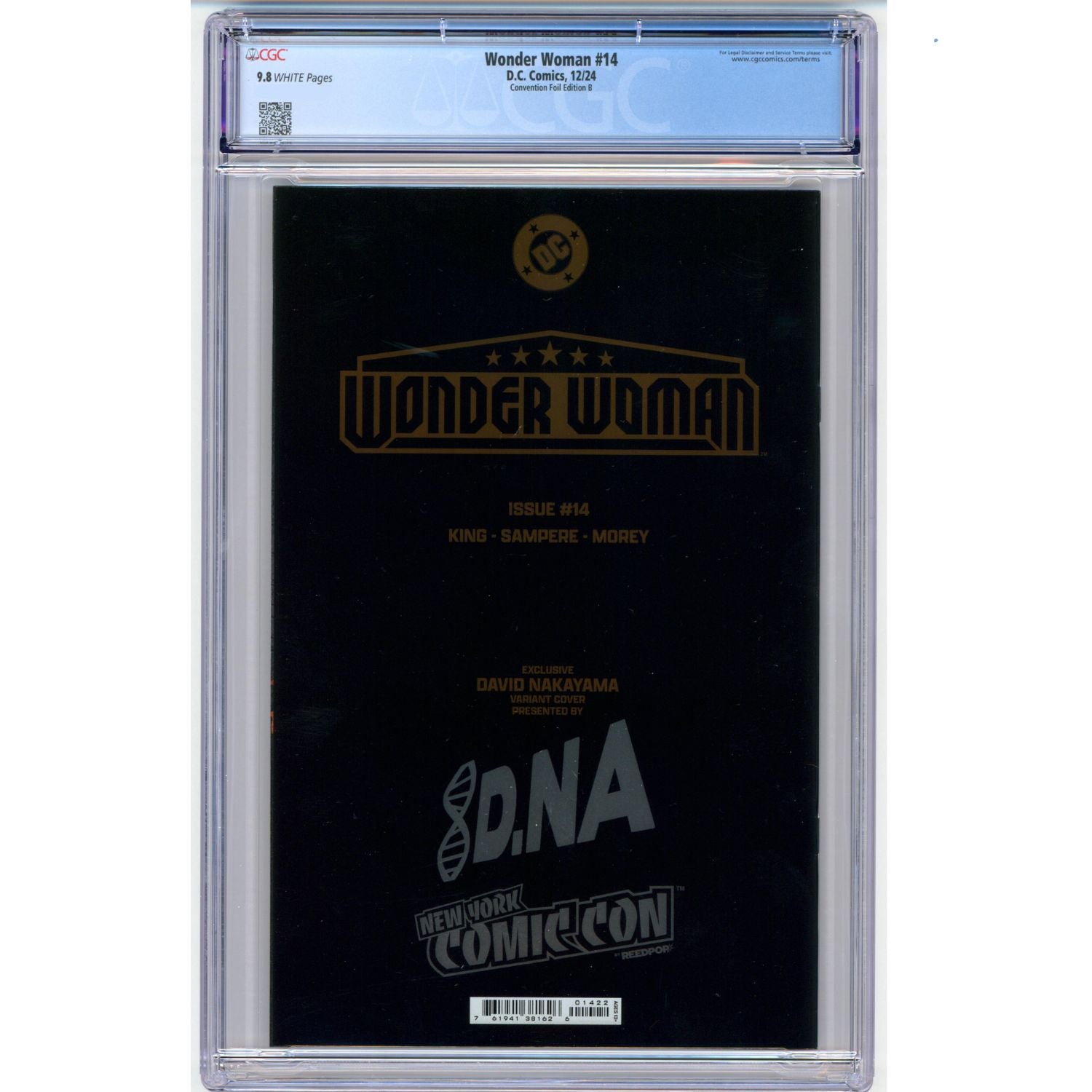 Wonder Woman: #14 [David Nakayama CGC 9.8 NYCC Exclusive Foil CVR B] 2024 Comics DC Comics