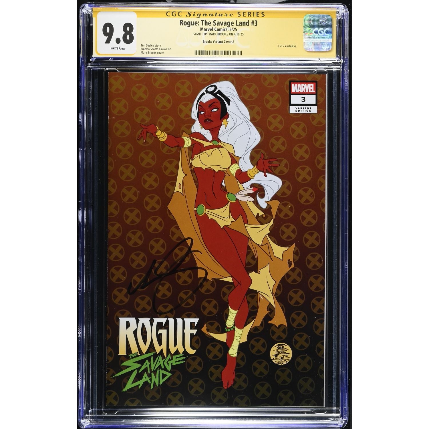 Rogue The Savage Land: #3 [Mark Brooks CGC 9.8 Signature Series C2E2 CVR A] 2025 Comics Marvel Comics