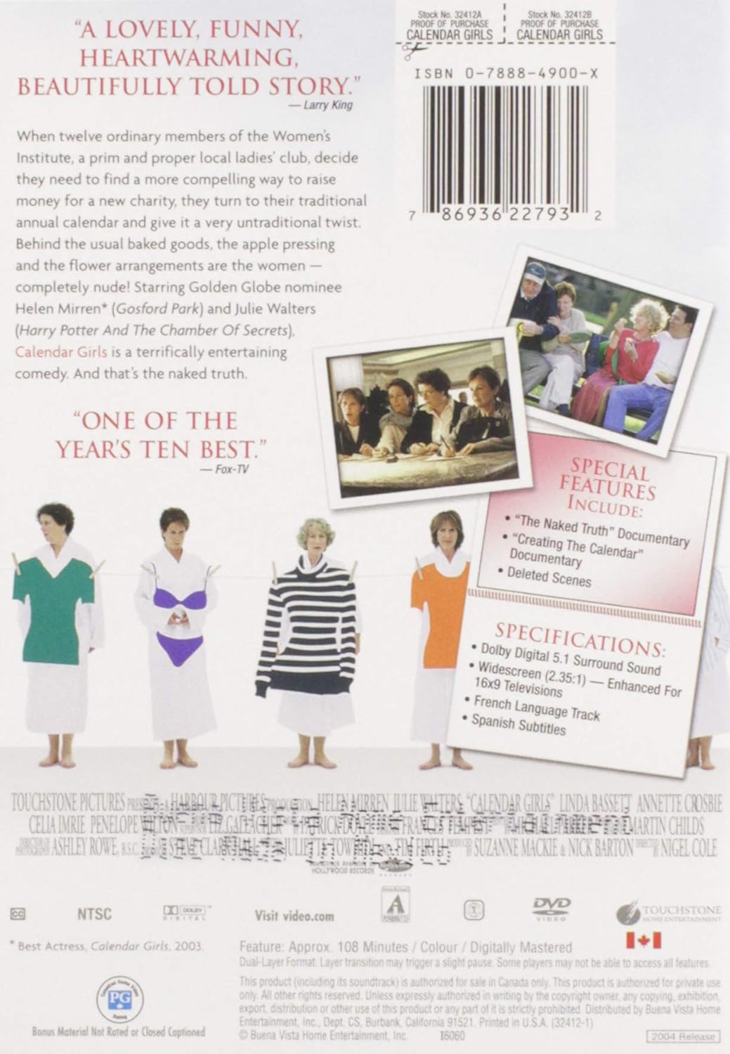 Calendar Girls [DVD] DVD Movie Disney