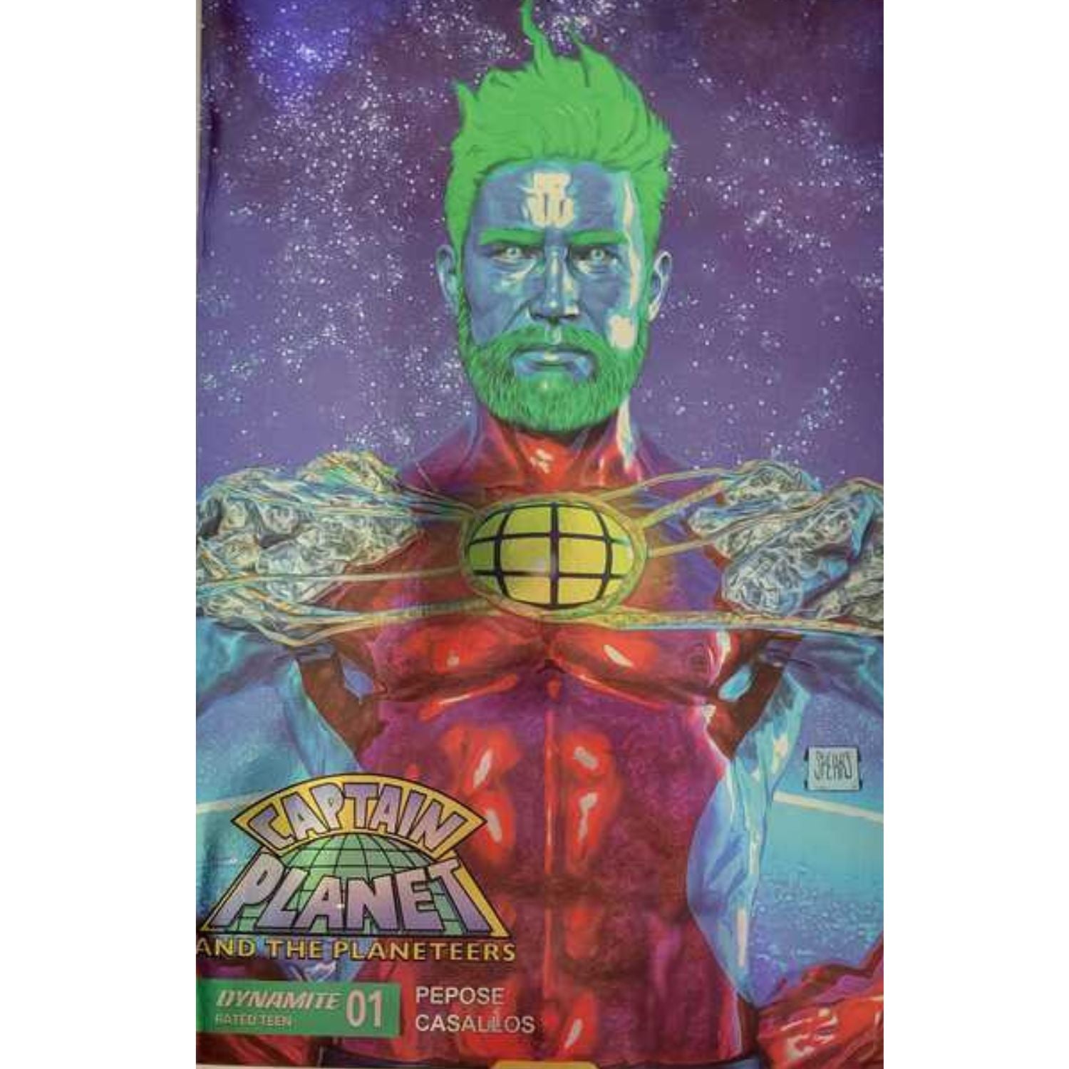 Captain Planet: #1 [Mark Spears Foil CVR K - 1:10] 2025 Comics Dynamite Entertainment