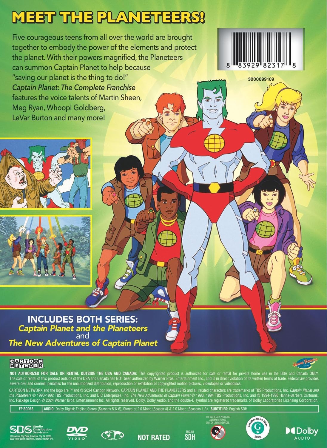 Captain Planet and the Planeteers: The Complete Franchise [DVD Box Set] DVD Box Set / Series Warner Brothers