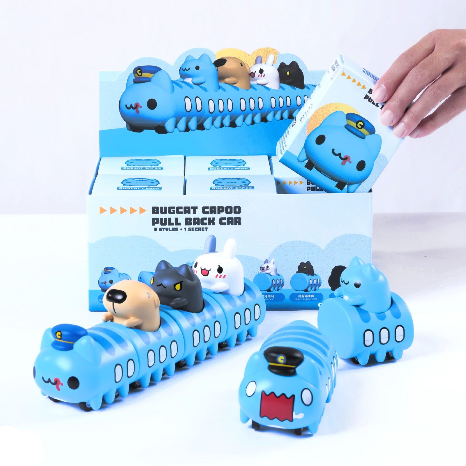 Bugcat Capoo: Capoo & Friends Magnet Pullback Car Figures Blind Box - 1 Random Figure Collectible Bugcat Capoo