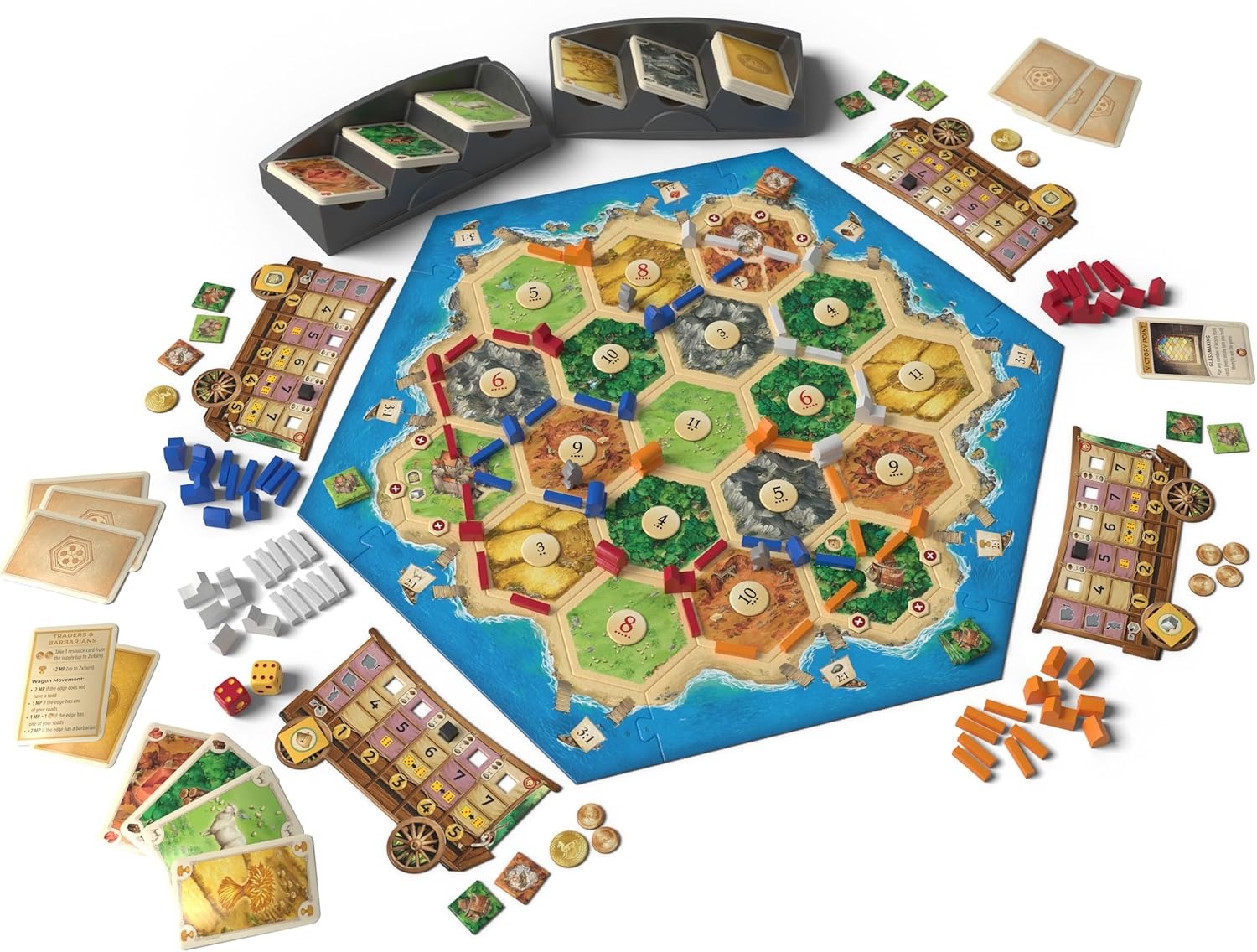 Catan: Traders and Barbarians Expansion - 6th Edition [Board Game, 2-4 Players] Board Game Catan Studios
