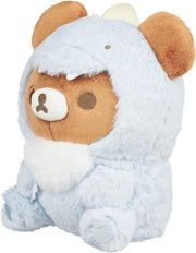 Chairoikoguma San-X Original: Plays with Dino Series Plush - Pastel Blue Plushies Rilakkuma
