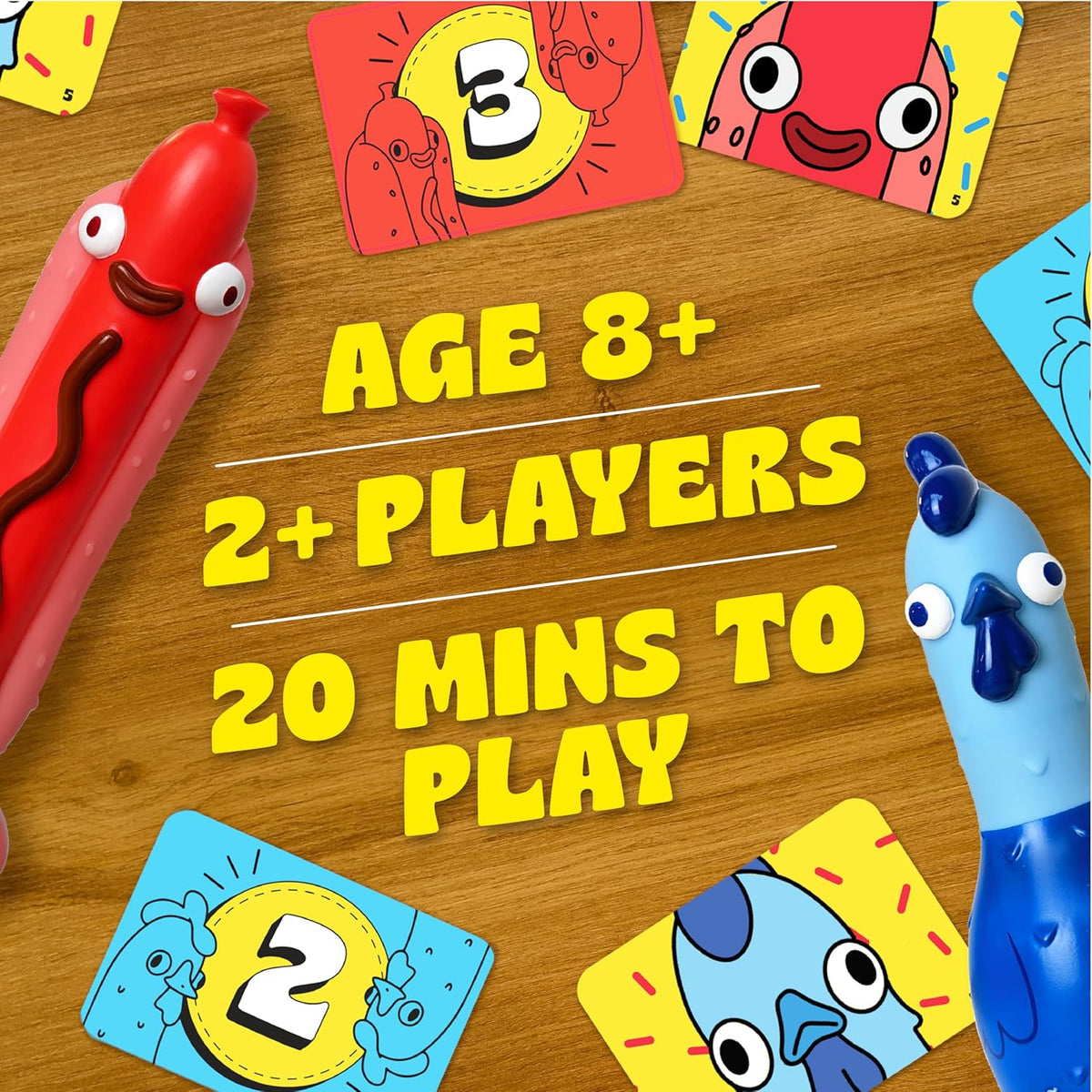 Chicken vs Hotdog [Board Game, 2 - 10 Players] Board Game Big Potato Games
