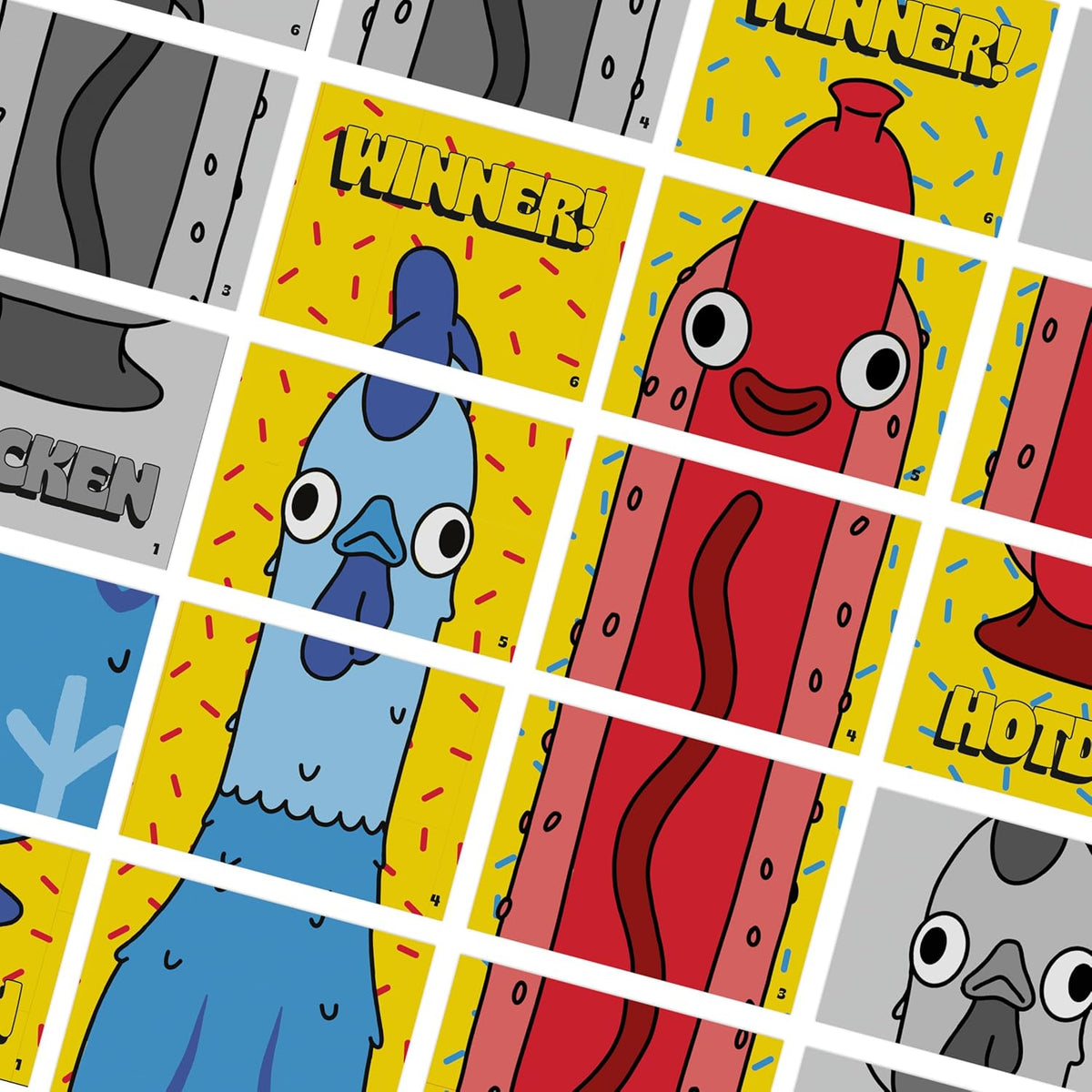 Chicken vs Hotdog [Board Game, 2 - 10 Players] Board Game Big Potato Games