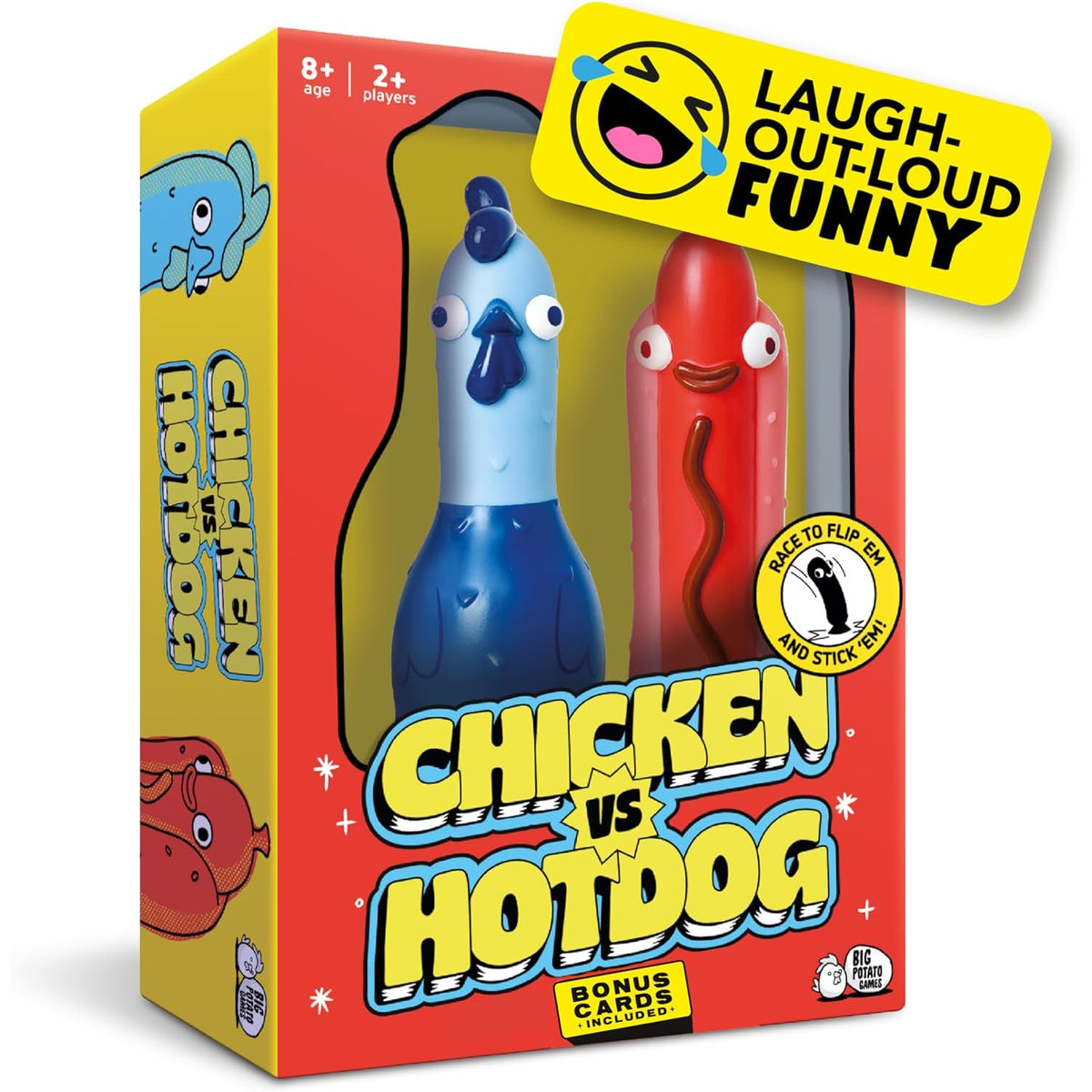 Chicken vs Hotdog [Board Game, 2 - 10 Players] Board Game Big Potato Games