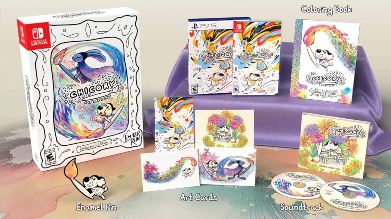 Chicory: A Colorful Tale Collectors Edition - Limited Run #125 [PlayStation 5] PlayStation 5 Video Game Limited Run Games