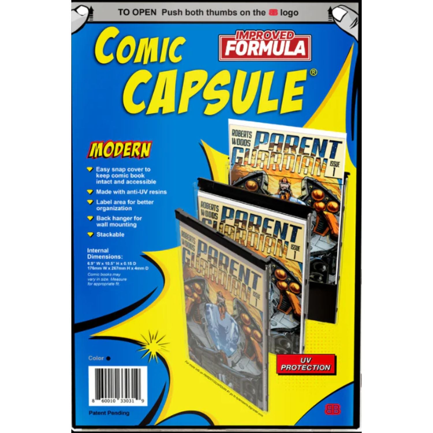 ComicCapsule Protective Case [Black Modern Age Size] Comics ComicCapsule