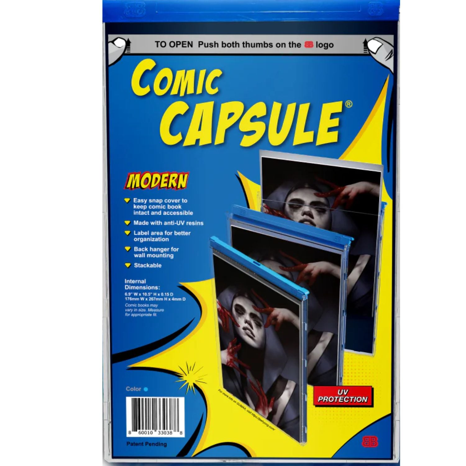 ComicCapsule Protective Case [Blue Modern Age Size] Comics ComicCapsule