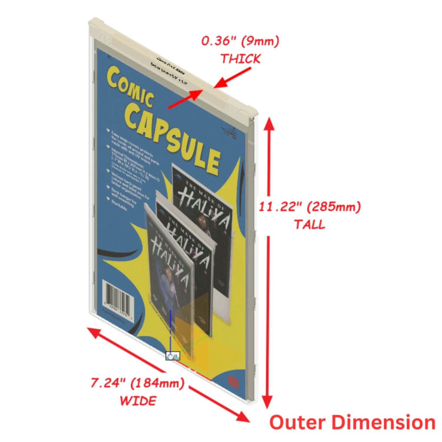 ComicCapsule Protective Case [Clear Modern Age Size] Comics ComicCapsule