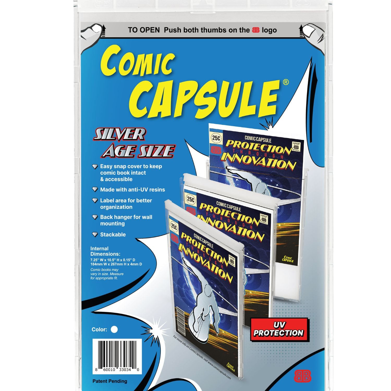 ComicCapsule Protective Case [Clear Silver Age Size] Comics ComicCapsule