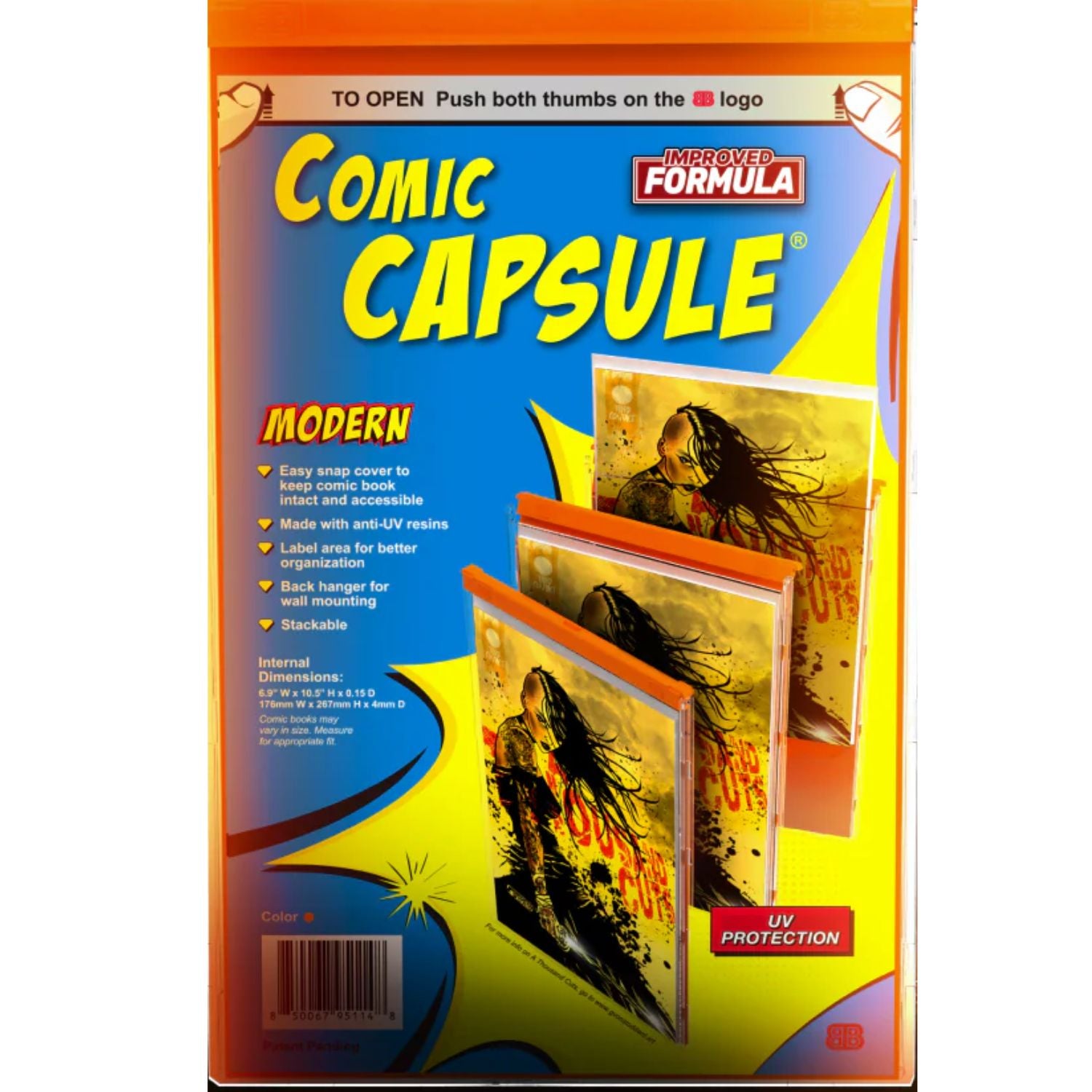 ComicCapsule Protective Case [Orange Modern Age Size] Comics ComicCapsule