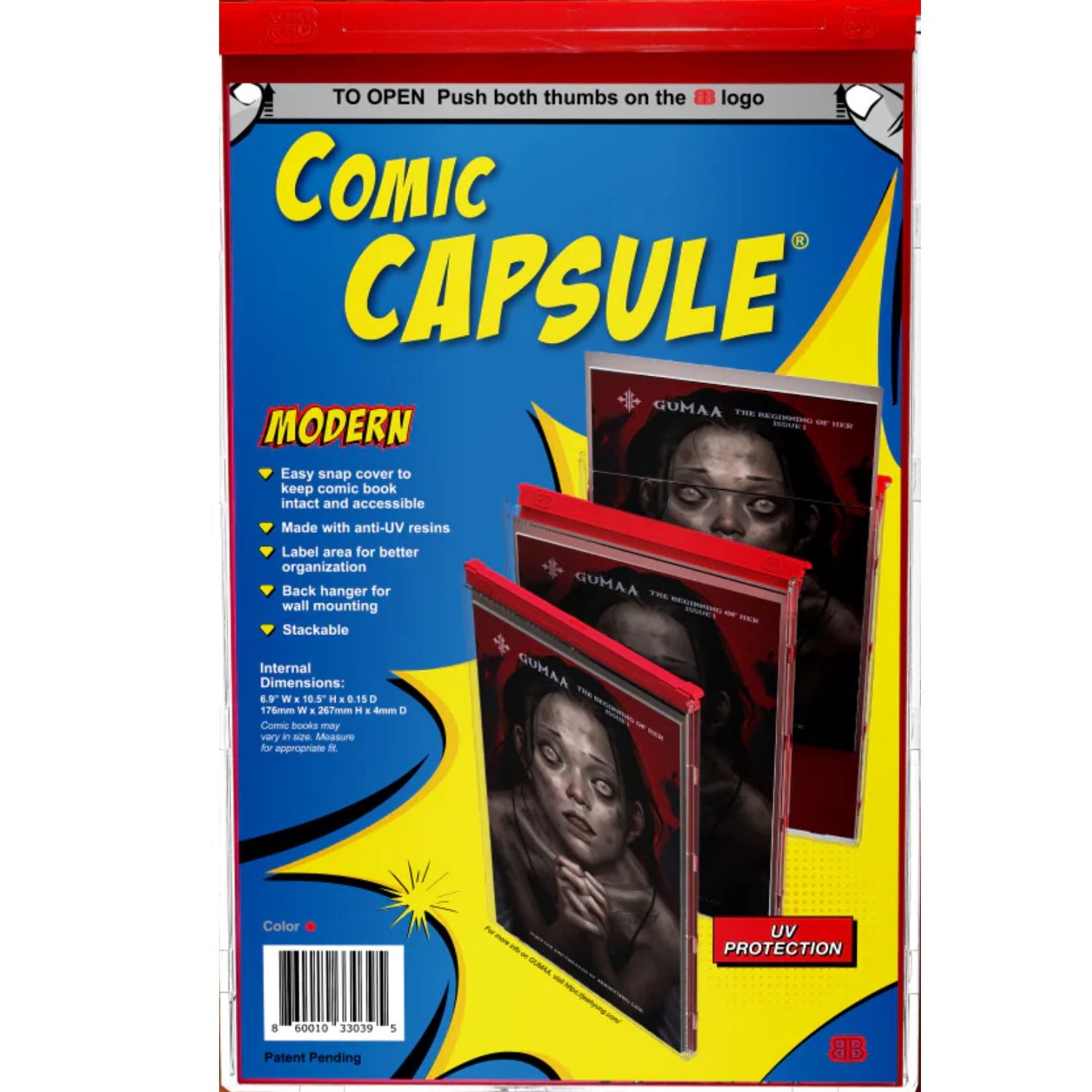 ComicCapsule Protective Case [Red Modern Age Size] Comics ComicCapsule