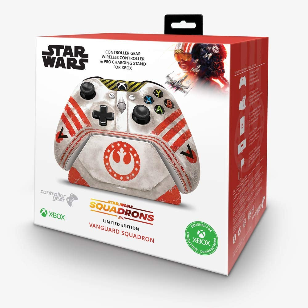 Controller Gear: Star Wars Squadrons Wireless Controller and Pro Charging Stand Bundle [Xbox Series X Accessory] Xbox Series X Accessories Controller Gear
