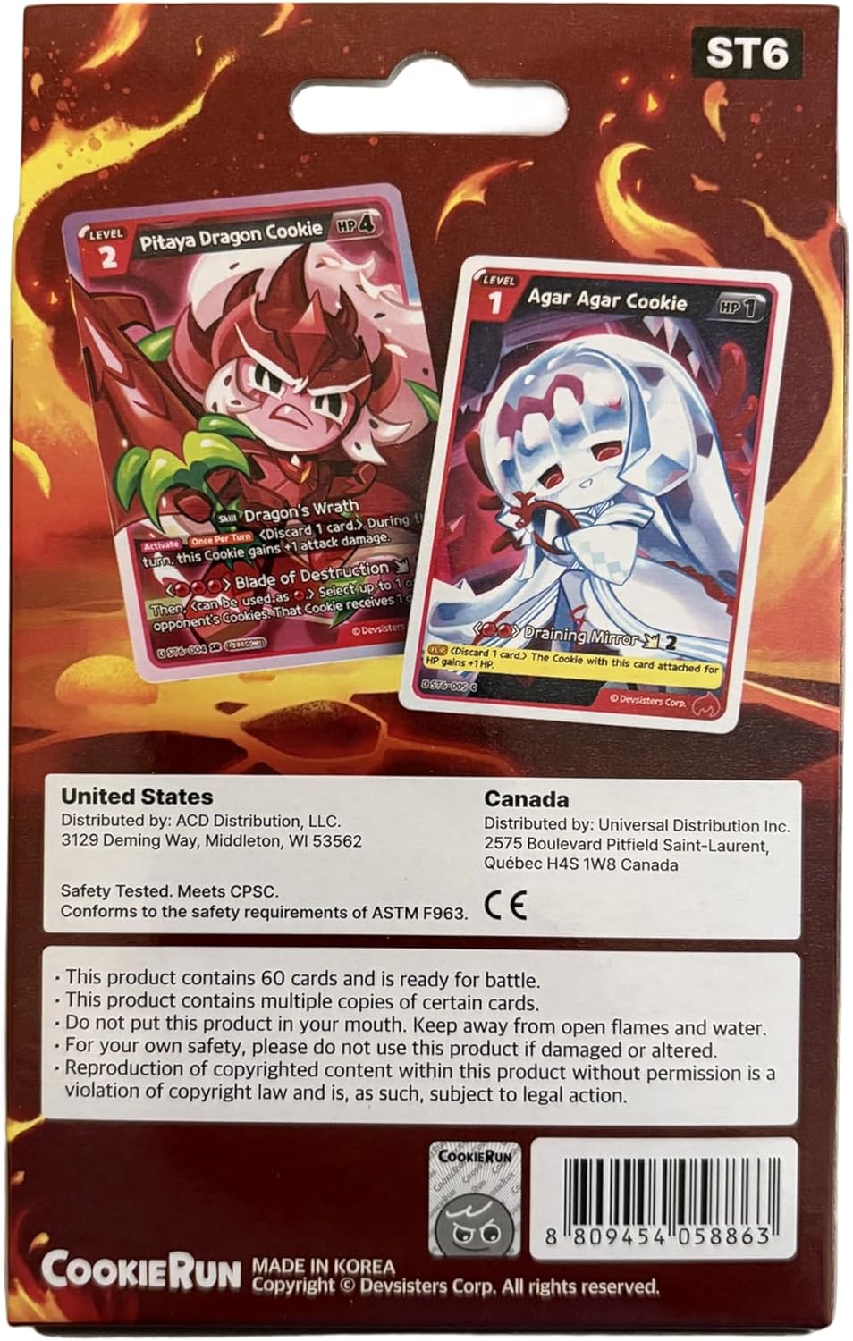 CookieRun Braverse TCG: Flames of Immortality Starter Deck (ST6) Card Game Devsisters