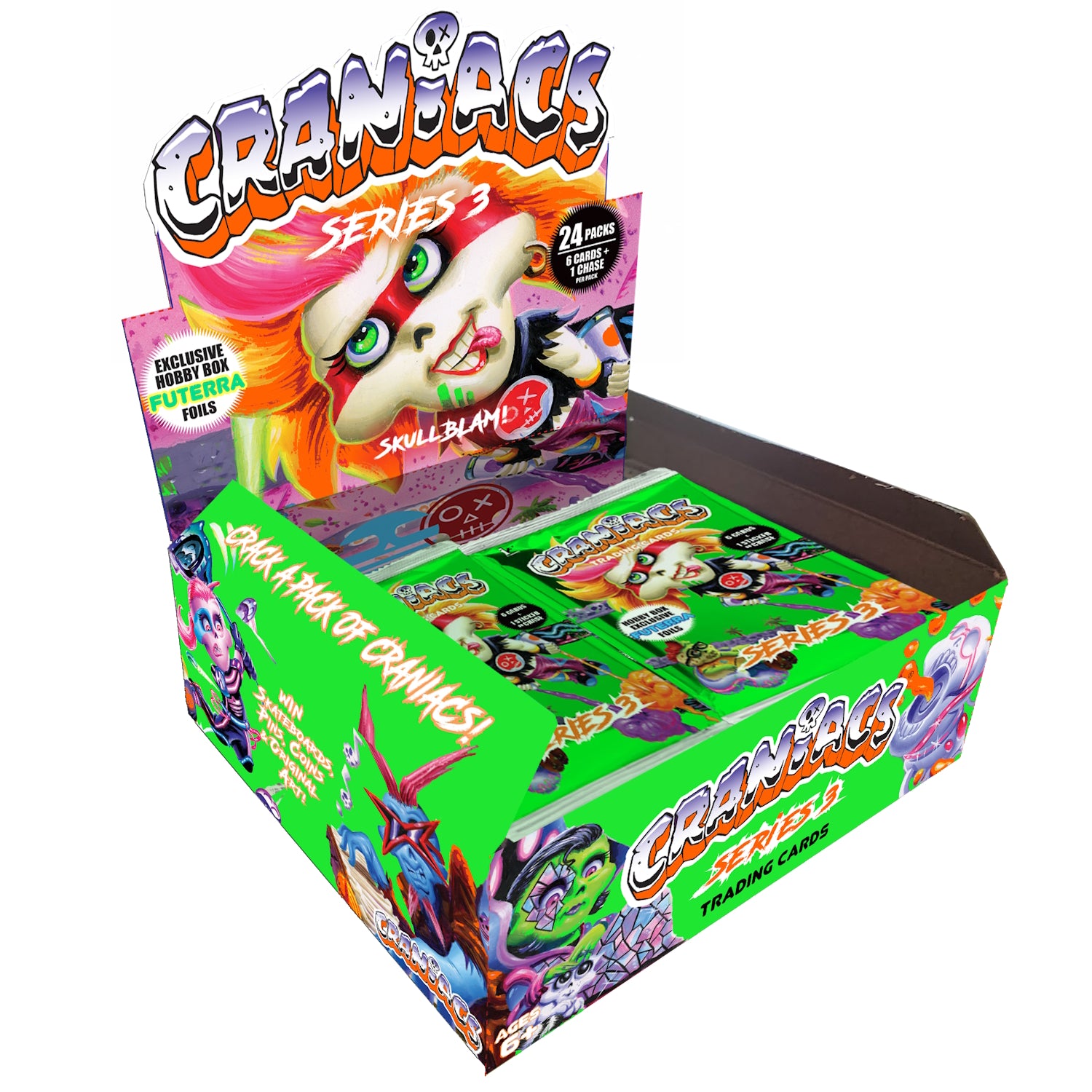 Craniacs: Series 3 Skullblam! Hobby Box - 24 Packs Card Game Ira Friedman Enterprises