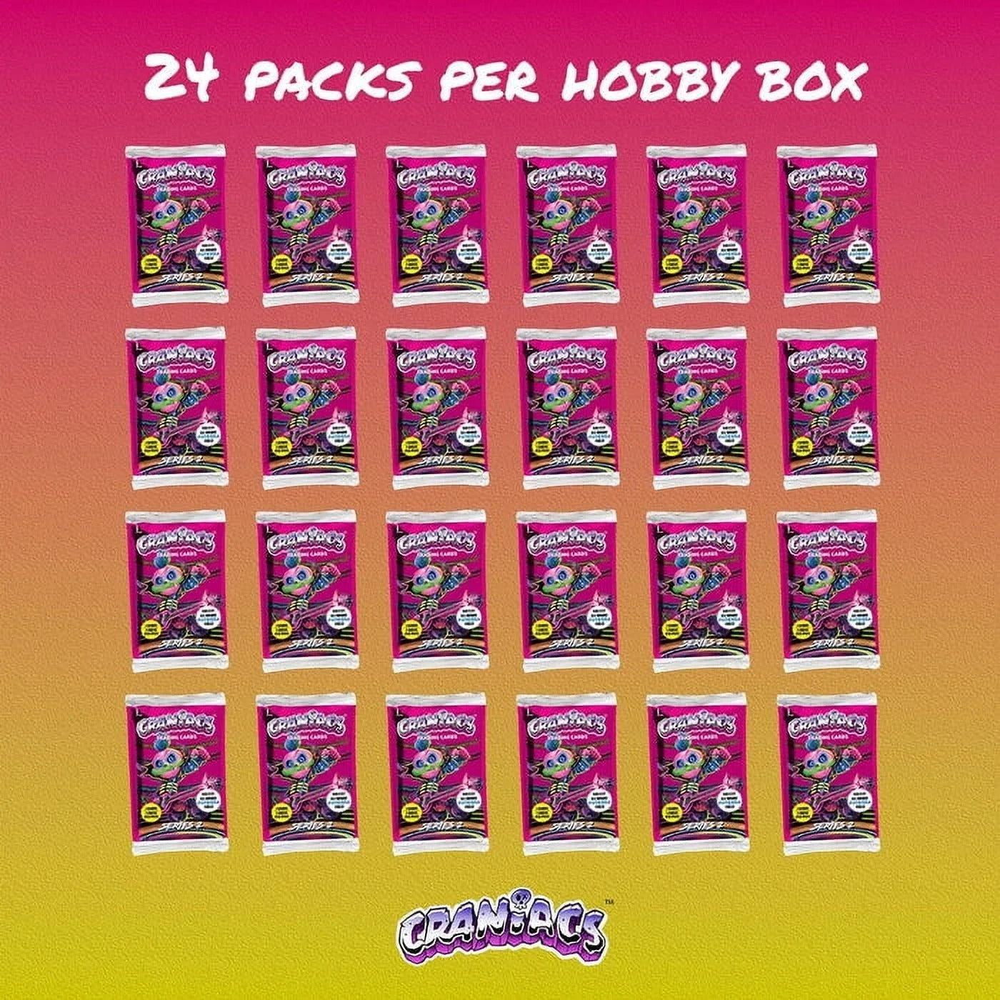 Craniacs TCG: Series 2 Trading Cards Hobby Booster Box - 24 Packs Card Game Craniacs
