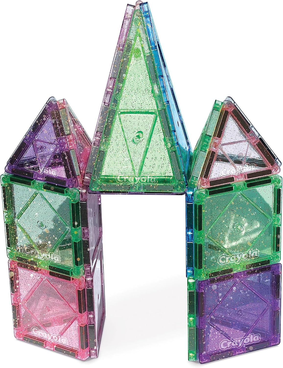 Crayola: Glitter - 40 Piece Magnetic Tile Set Toys & Games Create On