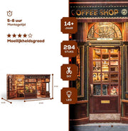 CuteBee: City Walk - Corner Coffee Shop DIY Miniature House Model Kit CuteBee