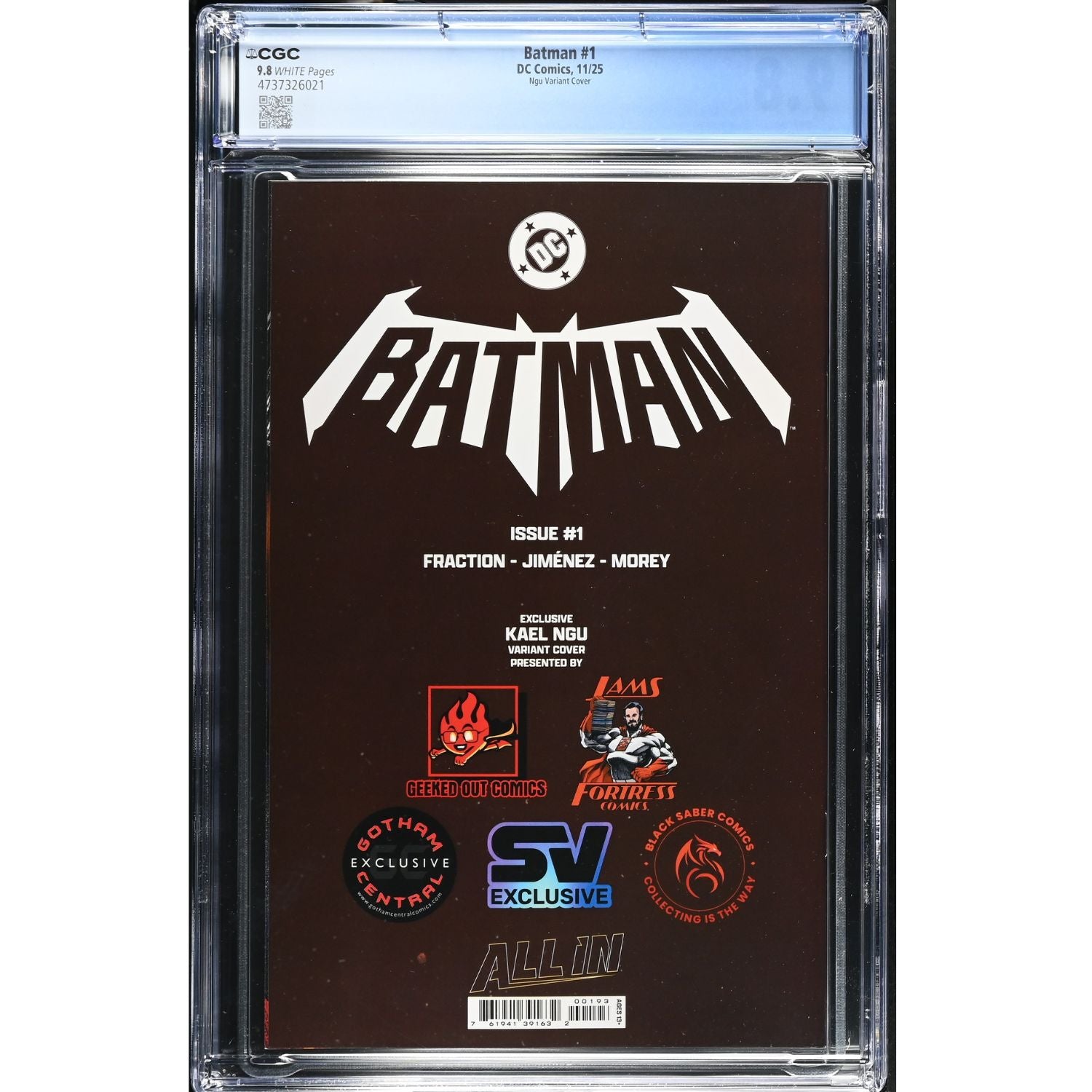 DC Comics Batman: #1 [Kael Ngu CGC 9.8 Shopville Exclusive] 2025 Comics DC Comics