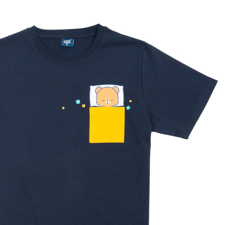 Milk Mocha Bear: Sleeping Pocket Mocha T-shirt T-Shirts Milk Mocha Bear