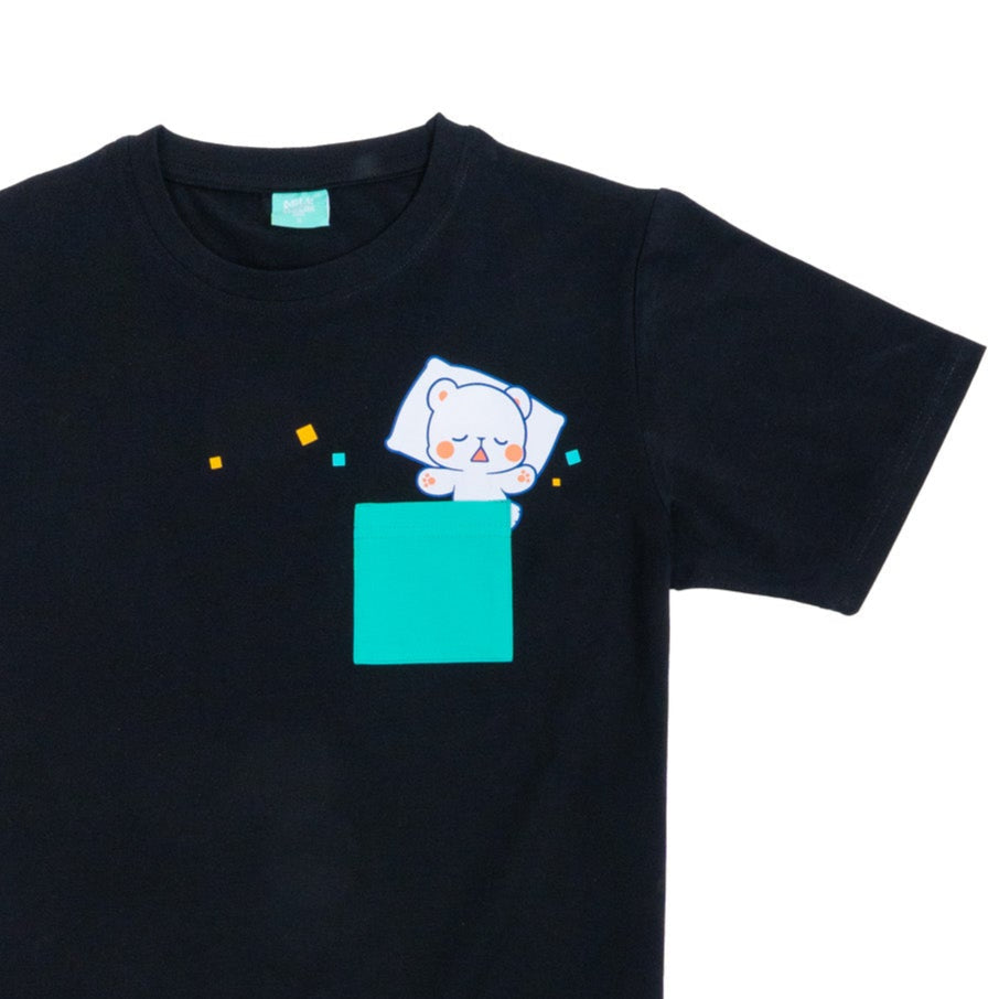 Milk Mocha Bear: Sleeping Pocket Milk T-shirt T-Shirts Milk Mocha Bear