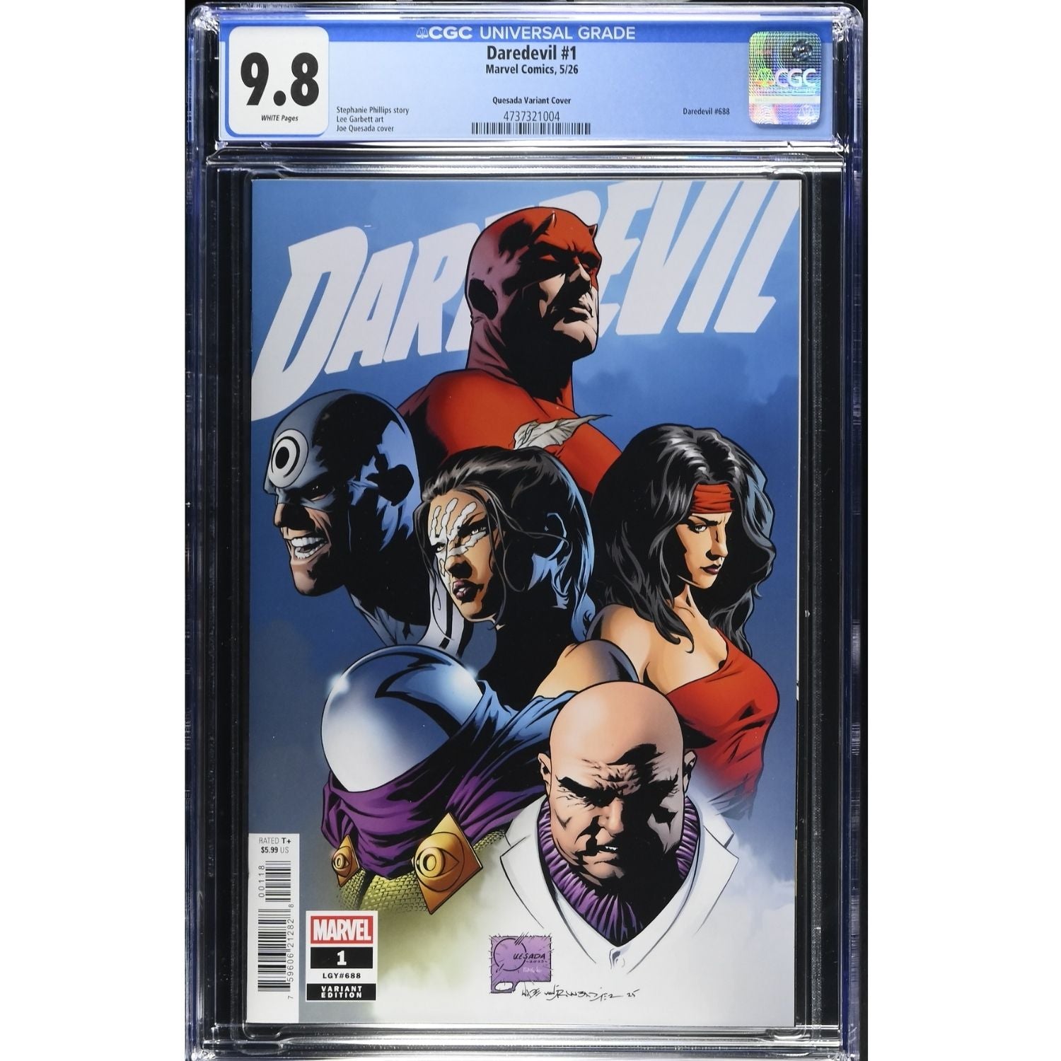 Daredevil: #1 [Joe Quesada CGC 9.8 - 1:1000] 2026 Comics Marvel Comics