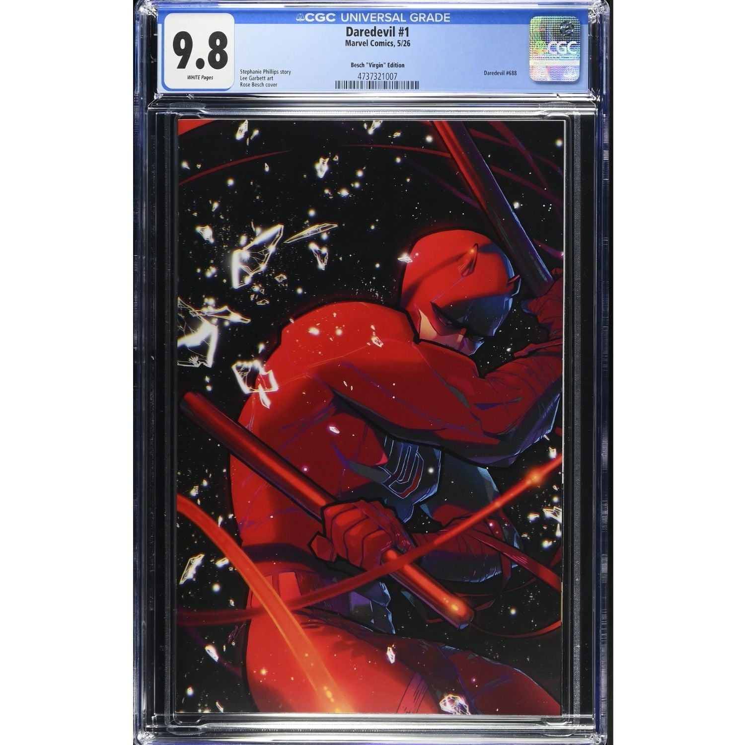 Daredevil: #1 [Rose Besch CGC 9.8 - 1:100] 2026 Comics Marvel Comics