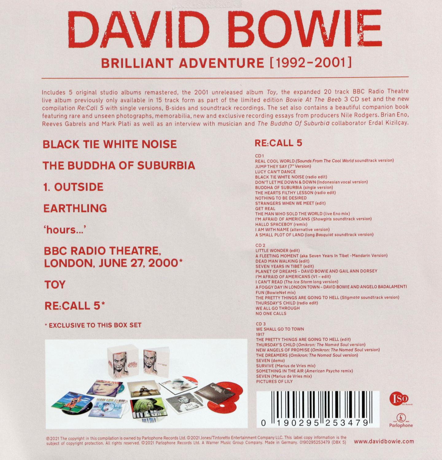 David Bowie: Brilliant Adventure - 1992-2001 Box Set [Audio CD] Audio CD/Vinyl Rhino Records