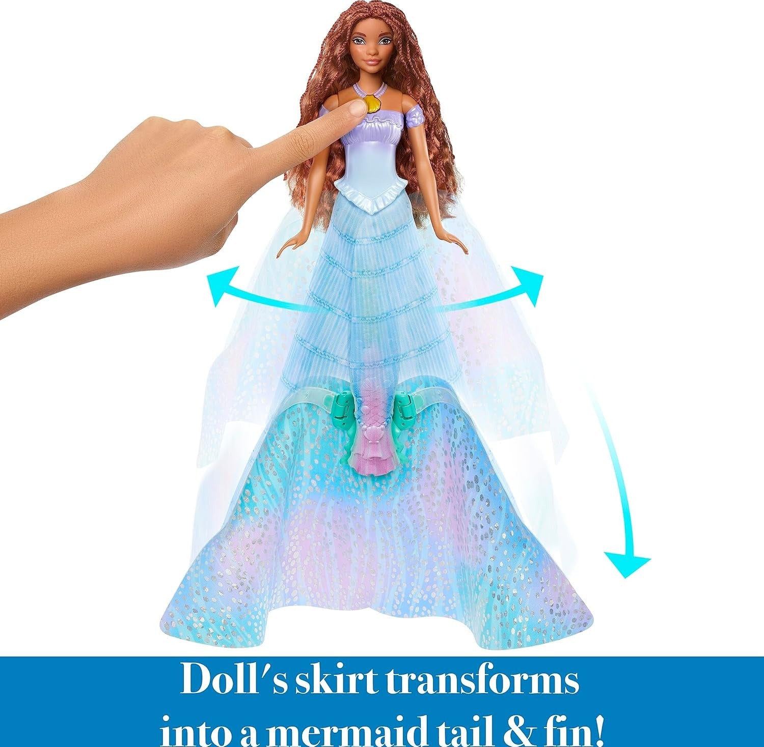 Disney Barbie: Transforming Mermaid Ariel Doll Toys & Games Mattel