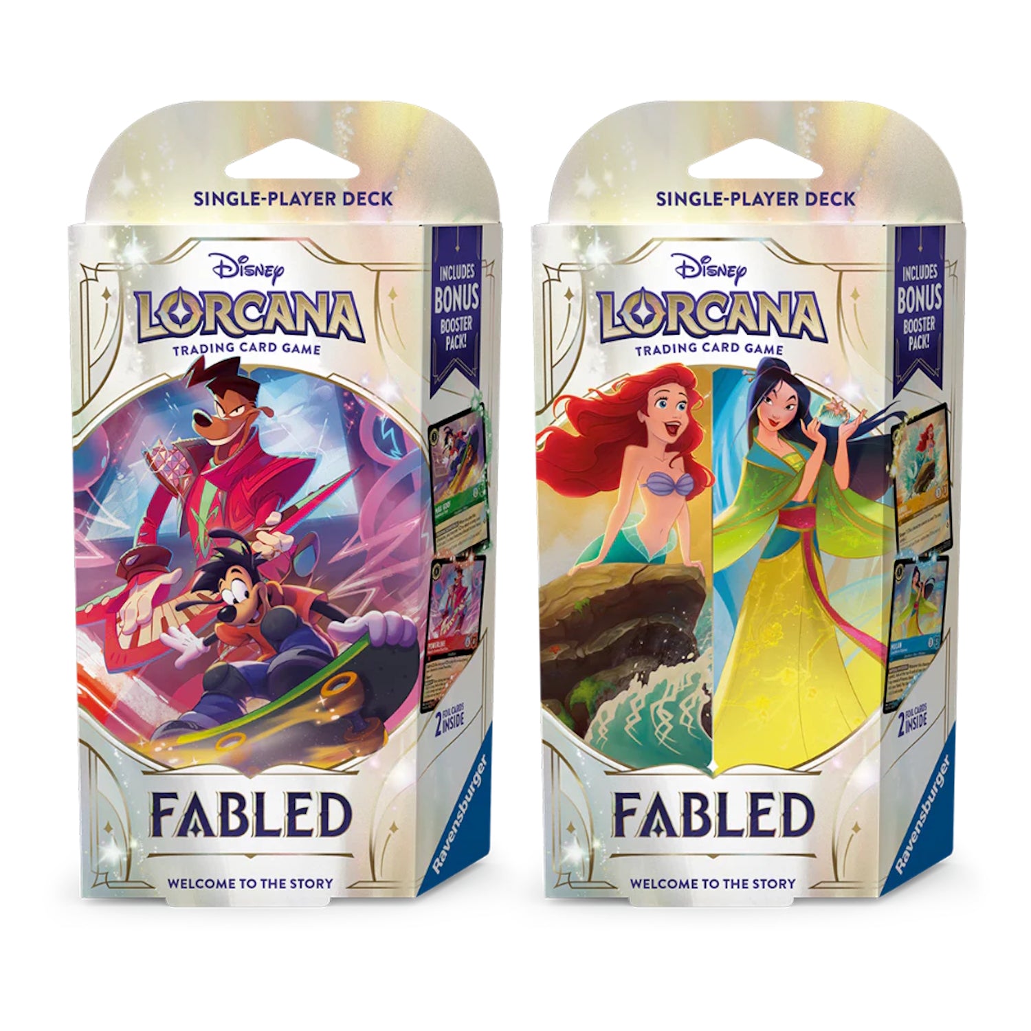 Disney Lorcana TCG: Fabled Starter Deck Bundle - 2 Decks Card Game Ravensburger