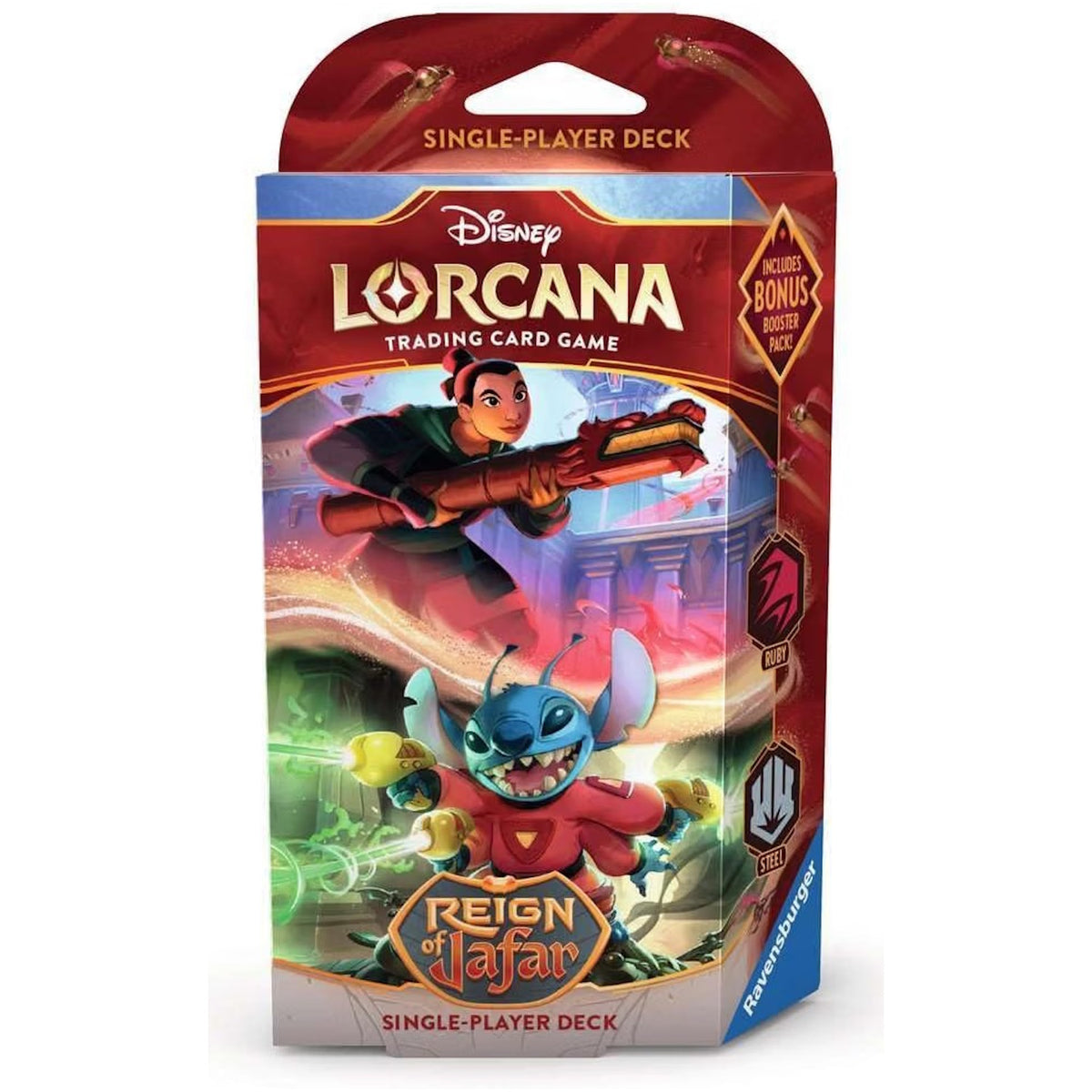 Disney Lorcana TCG: Reign of Jafar Starter Deck - Ruby & Steel Card Game Ravensburger