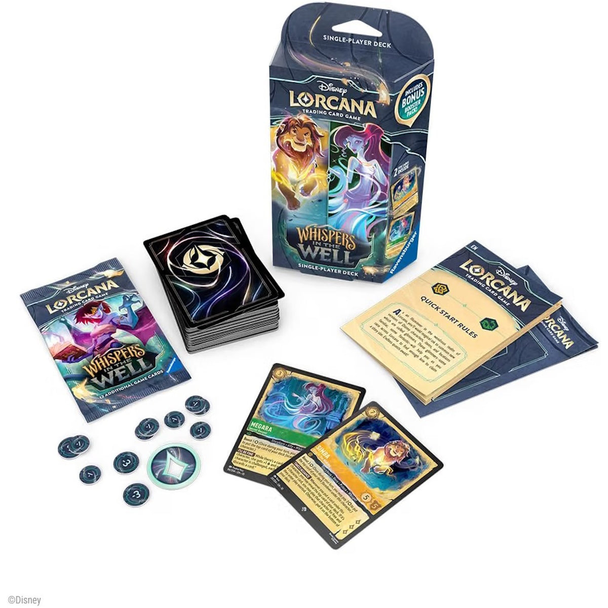 Disney Lorcana TCG: Whispers in the Well Starter Deck - Amber & Emerald Card Game Ravensburger